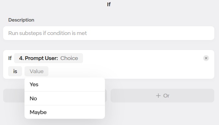 Choice in IF Statement