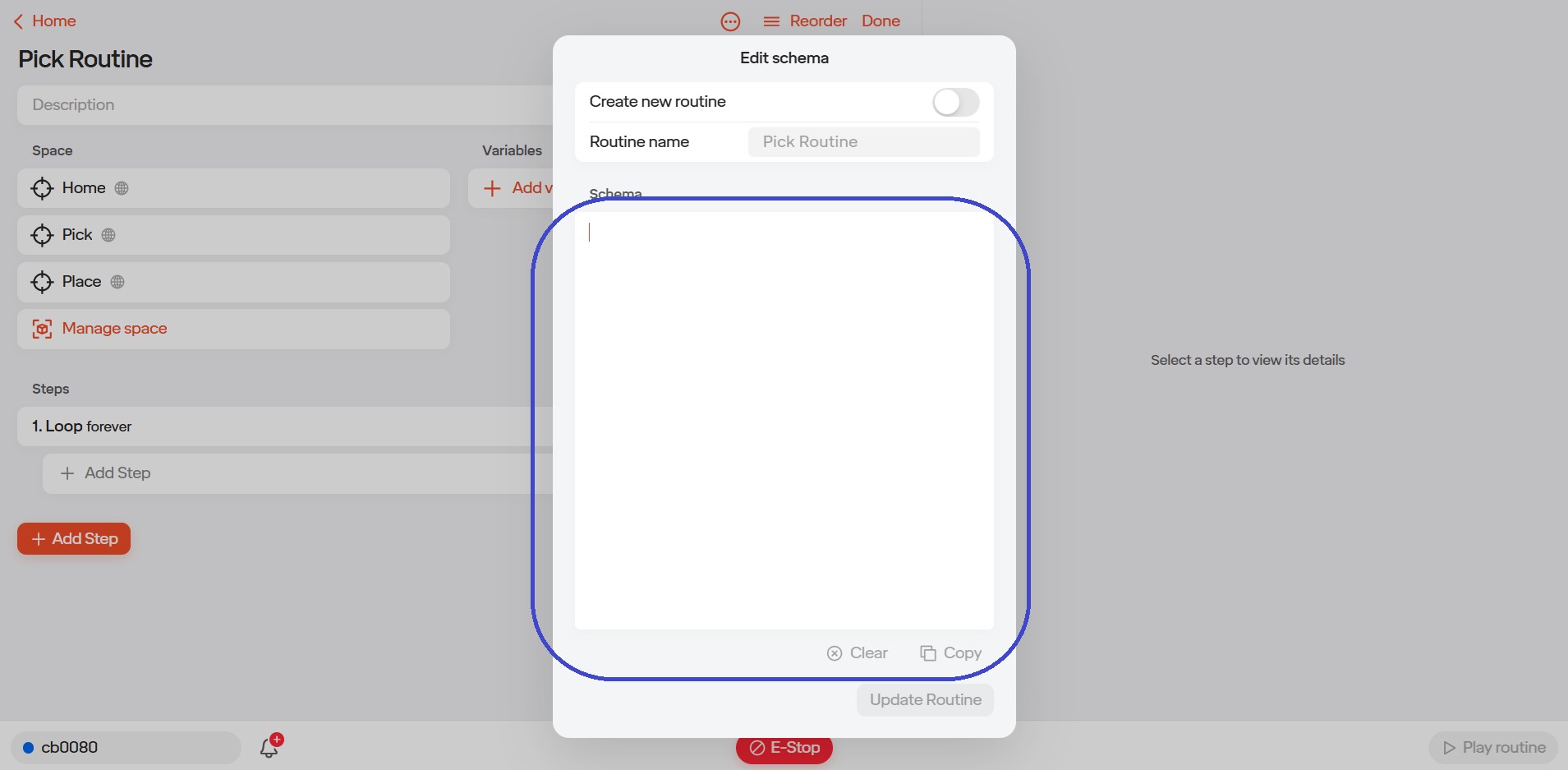 Cleared Schema