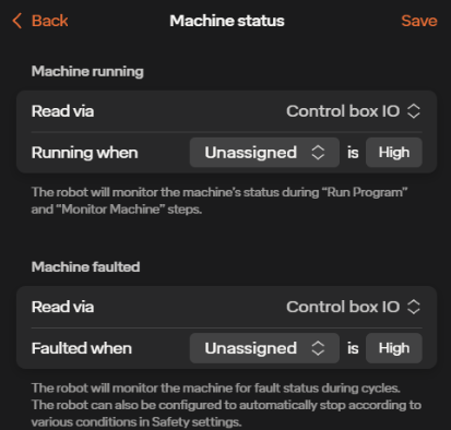 Machine Status Page