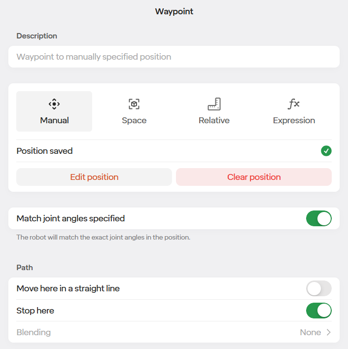Manual Waypoint Position