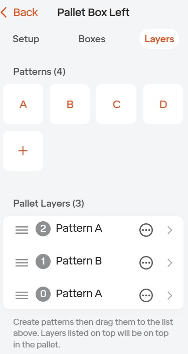 Pallet Layers Tab