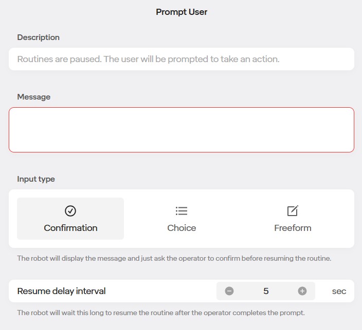 Prompt User Step