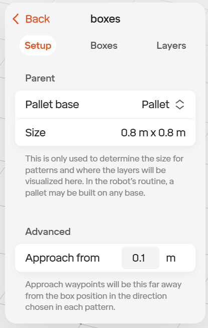 Setup Tab