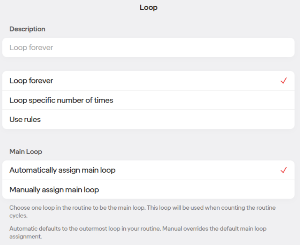 Loop Options