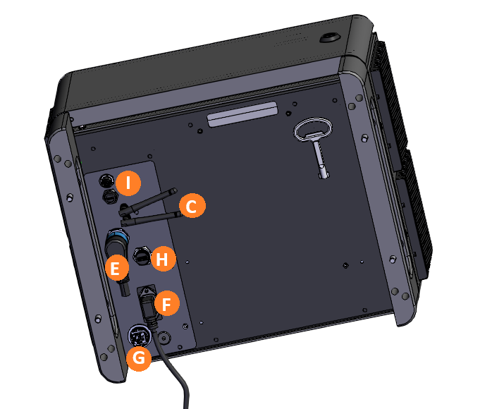 The RO1 control box, Bottom Side